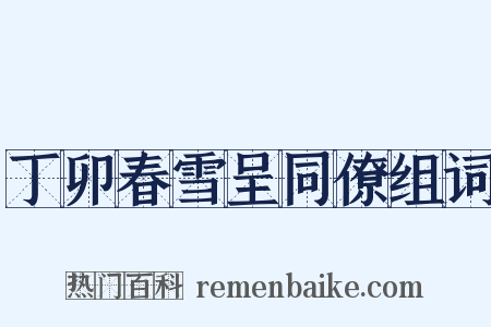 丁卯春雪呈同僚组词是什么意思的图片